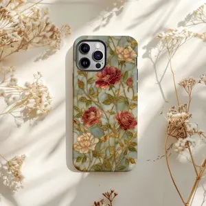 Romantic Aesthetic Delicate Wild Flowers Stained Glass Luxe Glam Cell Phone Case Floral ,phone Case Suitable for Iphone 11/12/13/14/15/16/17 Pro Promax Plus Air and Samsung S22/S23/S24/S25 Plus Ultra Fe,Trendy Gift for Her, Birthday, Accessories, Shell