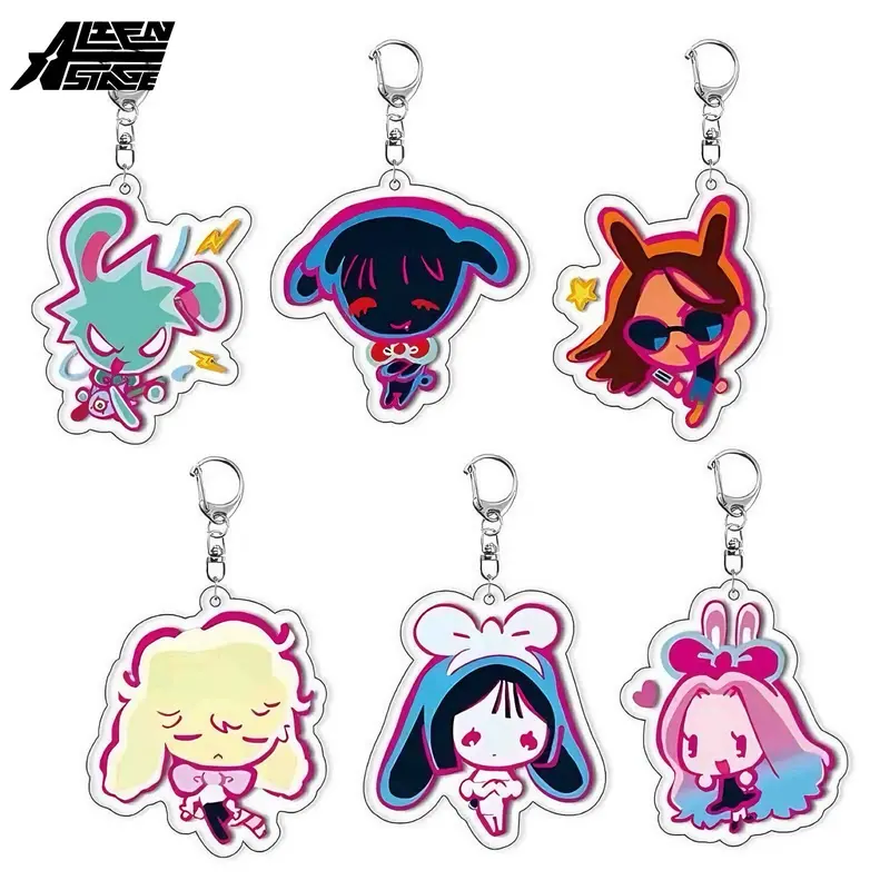 Alien Stage Stained Glass Keychain Set (12pcs) - Limited Collector's Edition Korea Merch, Cool Keychains, Whimsical Gifts, Unisex Plastic Alnst Figure, Bag Charm Accessory