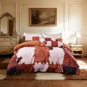 3-Piece Bedding Set, Faux Fur Patchwork, Includes 1 Duvet Cover + 2 Pillowcases, No Insert Modern Simple Decor, Soft Comfortable, Decorative Bedding Set, Soft Bedding Sets