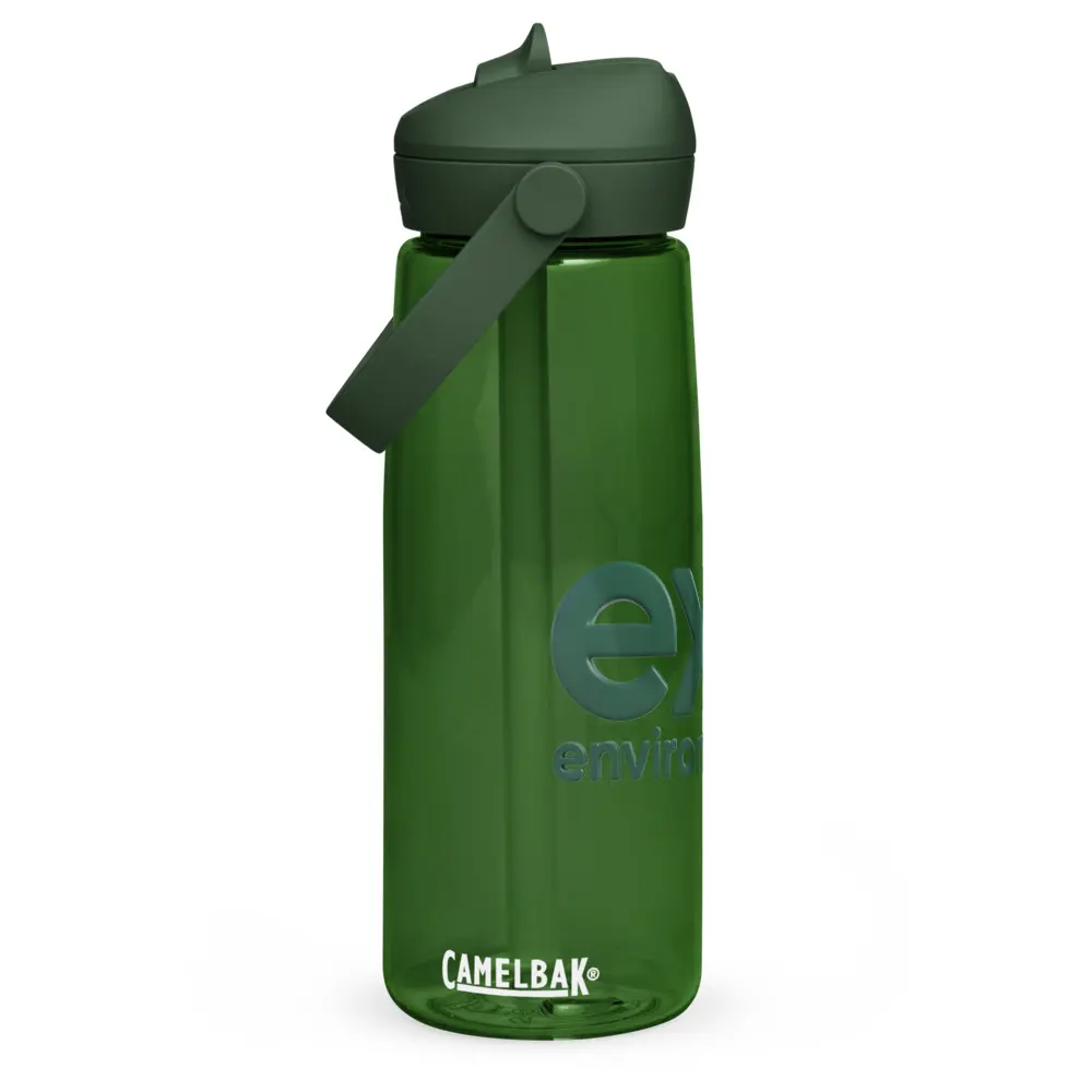 Flip straw water bottle