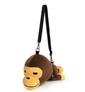 Bape Sleep Milo Plush Shoulder Bag Brown