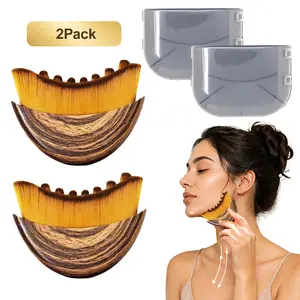 2PCS Lymphatic Contour Brush for Face, Face Sculpting Tool for Lymphatic Drainage, Ultra Soft Bristles, Dry Brush, Helps Reduce Look of Puffiness (2 Pack) Body Care Daily