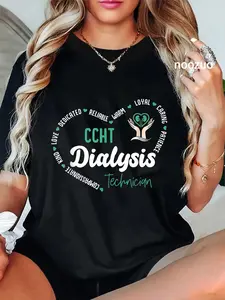 100% Cotton CCHT Dialysis Technician Kidney Hemodialysis Dialysis Tech T-Shirt