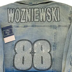 Custom Sports Fan Rhinestone Denim Jackets