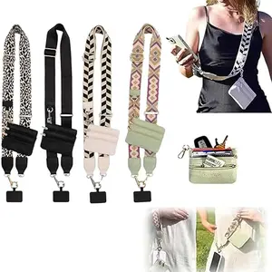 Crossbody Body Phone Holder for Women, New Phone Strap with Zippered Pouch, Adjustable Crossbody Strap Cellphone