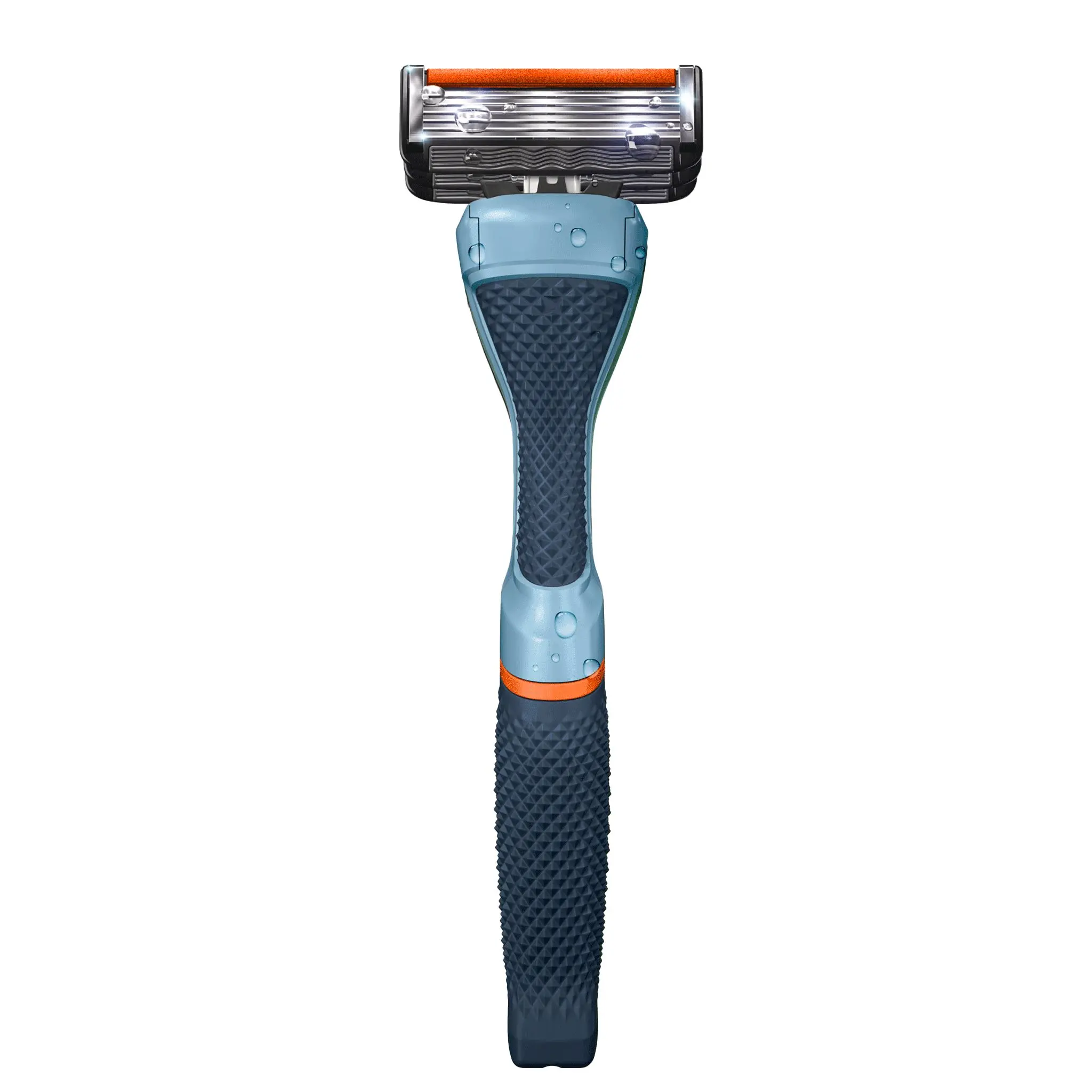 Dollar Shave Club Diamond Grip Razor Handle – No-Slip Razor Handle for Comfortable Control, Fits 4 & 6 Blade Refills