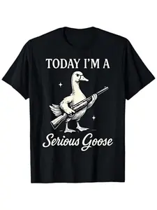 Men's Cartoon Letter Print Fitted Tee Shirt, Short Sleeve Round Neck Casual Top, Polyester Fabric Summer & Spring Wear