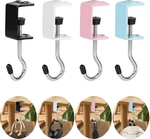 4 Pack Purse Hook for Table Heavy Duty, High-Strength Alloy Purse Holder Hanger for Desk Organizer with 4 , Multi-Use Bag Hook for Backpack, Headphone, Key, Cup, Office Table Accessories