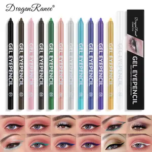 12Pcs Colored Gel Eyeliner Pencil - Sparkling Glitter Waterproof Sweatproof Smudge-Proof Aegyosal & Eyeshadow Multi-Use Easy Application Long-Lasting All-Day Wear lipliner