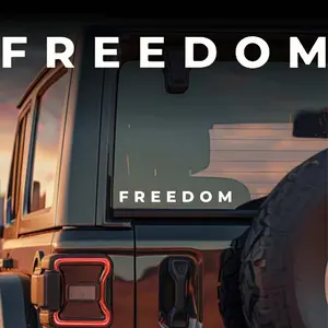 2PCS Freedom Car Decals, Waterproof Self-Adhesive Vinyl Stickers, Suitable for Cars, Motorcycles and Laptops