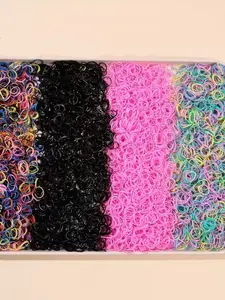 1000pcs Colorful Spring Disposable Hair Ties, Cute Girls' Rubber Hair Bands, Scrunchies Bulk, Suitable for Women and Pets, All Seasons