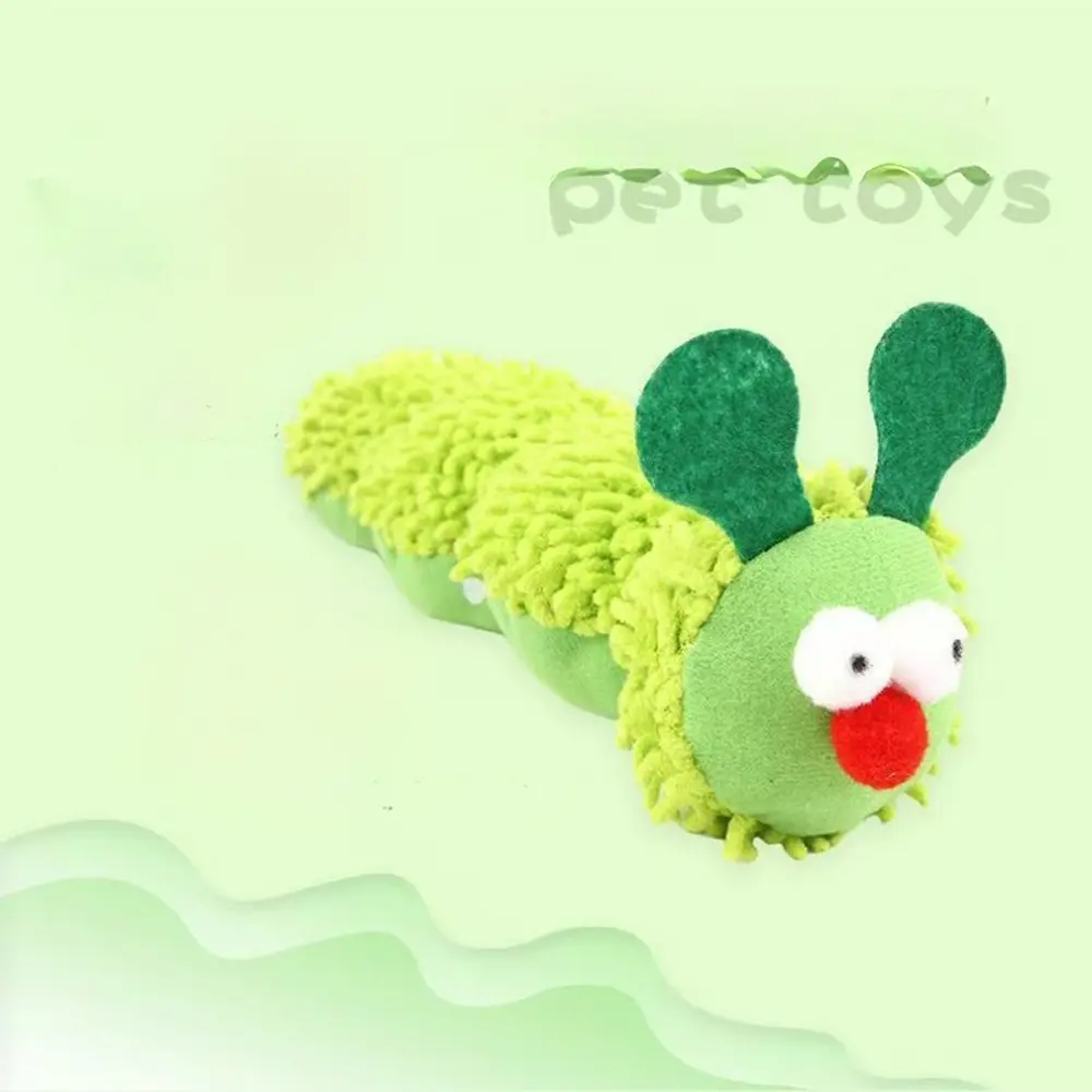 Cute Caterpillar Design Cat Plush Toy Kittens, Kitty, 1 Count Interactive Cat Teaser Toy, Pet Chew Toy, Pet Teething Toy, Fun Indoor Cat Toys