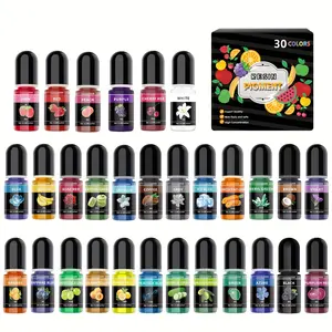 High-Pigment Color Set for Resin Art - 30 Universal Tints (5ml) for Epoxy, UV Resin, Jewelry & DIY Crafts - Art Craft Supplies - Vibrant Colors - UV Resin Kit
