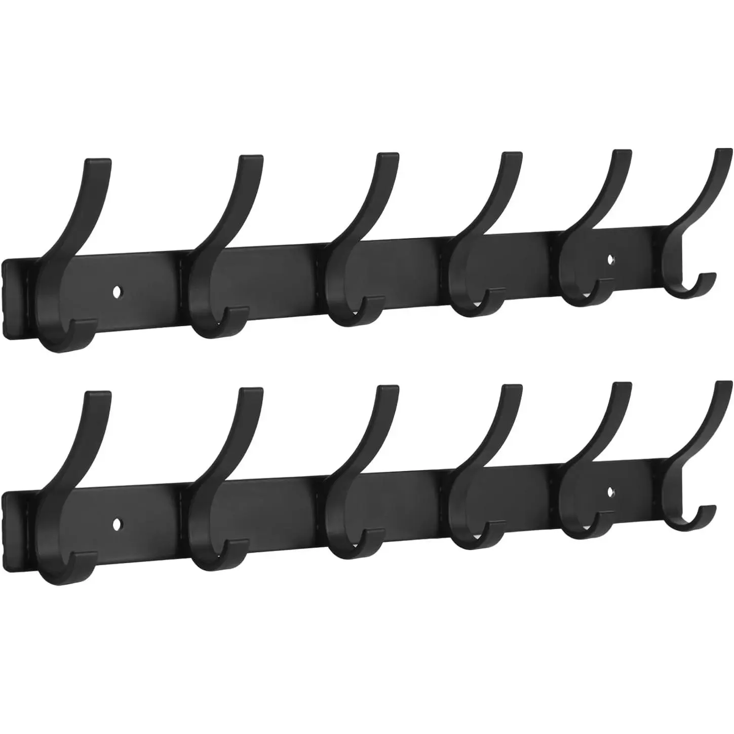 Wall Mounted Coat Hook, 2 Counts Space Saving 6 Hooks Hanging Hook Coat Hat Towel Bag Hanger, Home Organizer for Entrance Living Room Bedroom Bathroom, Convenient Hook