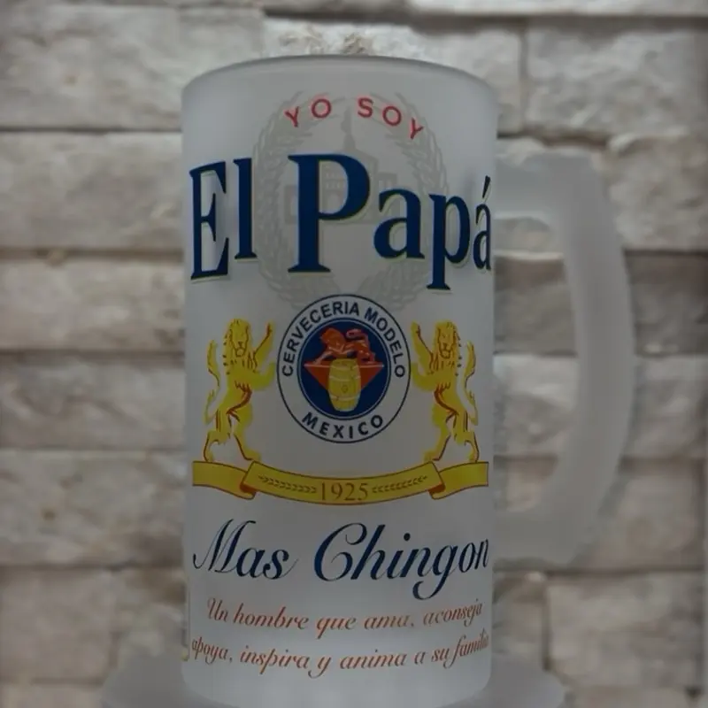 EL PAPÁ MÁS CHINGÓN 16 oz  Reusable Washable Beer Mugs and More - Perfect Beverage- Drinkware, Tumbler