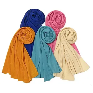 Pleated Stretchy Chiffon Hijab Islamic shayla hijab finely pleated hijabs