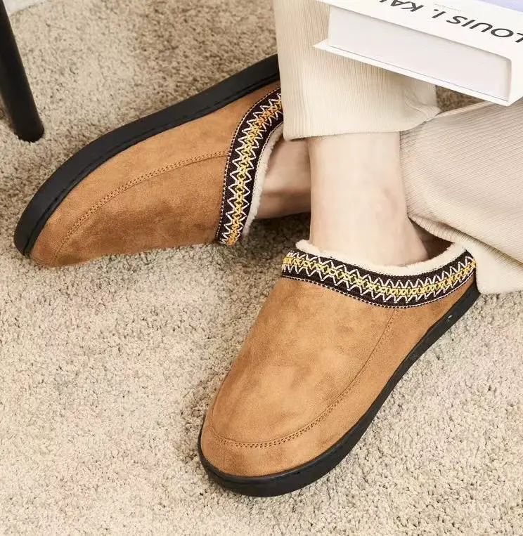 Slippers for Footwear Girl and slides men , loafers, couple's style snow boots| black boots and hey dudes for men | warm shoes for winter Thick fabric, plush lining, non-slip sole It can be given as a birthday gift or a Christmas gift to family members.