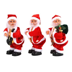 Dancing Santa New Year Claus Wiggling Hips Random Style with Spanish Music Christmas Decoration Wiggling Hips Gift Pack Santa Claus Ornaments excellent gift for Christmas and New Year Climbing Ladder Music Playing Climbing Santa Ladder