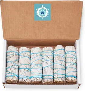 6 Pack White Sage - Sage Smudge Sticks for Cleasing Energy - Sustainably Grown Fragrance Freshener