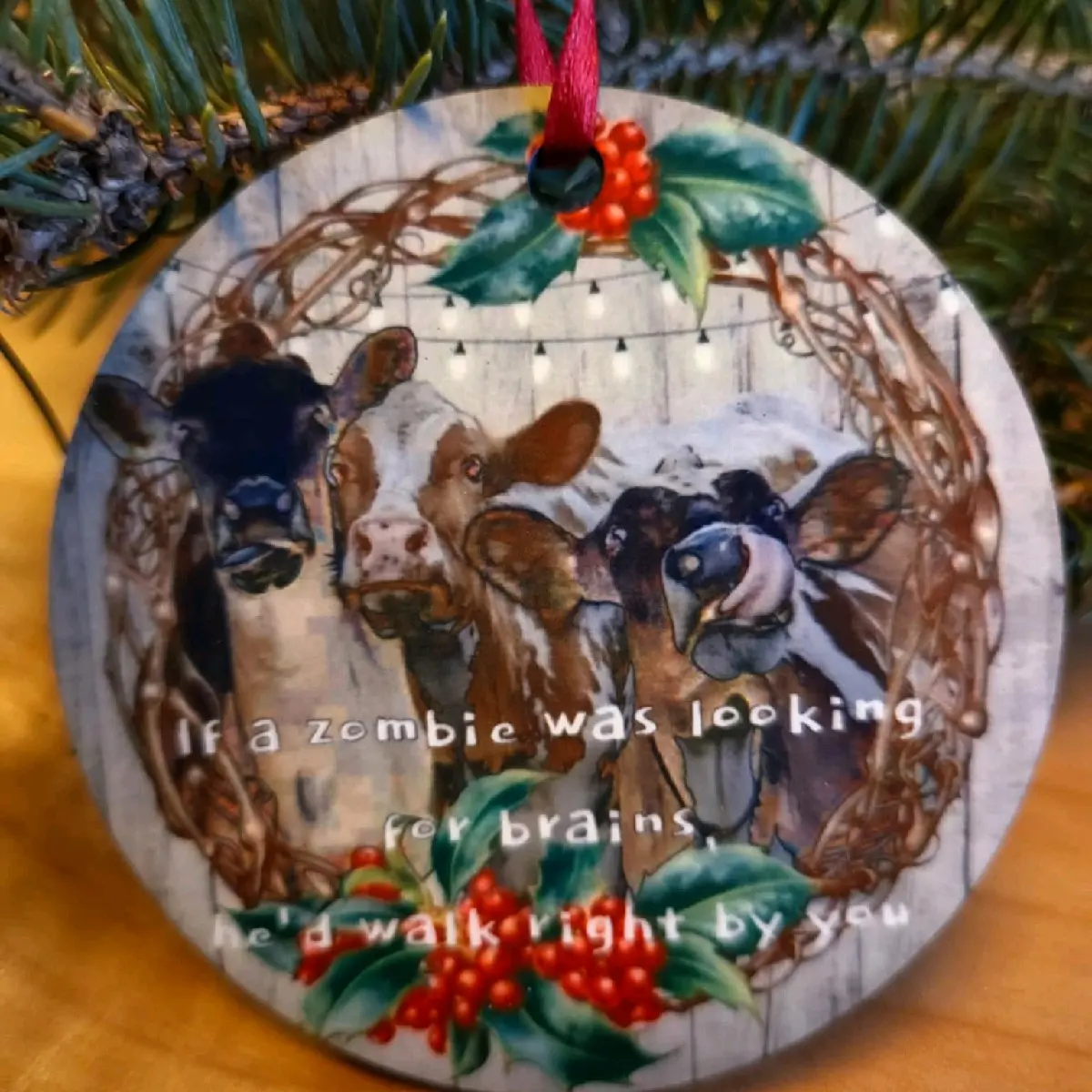 Pack of 10 Adult Humor Hidden message Insult Christmas Ornament