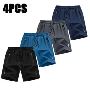 essential shorts，shorts for the summer，men shorts，shorts for summer，Men's 4 2Pack Quick Dry Athletic Shorts