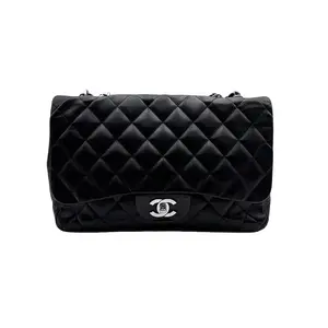 Pre-owned CHANEL france Crossbody Bags H1 H5 Black Single Flap CF Jumbo Chain Bag Sleek Black Color, Secure Closure, Versatile for Everyday Use hz49697