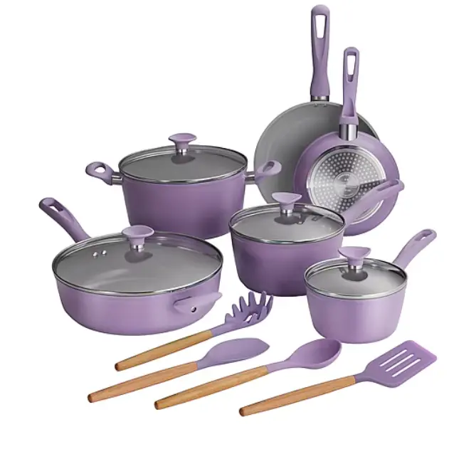 Tramontina Ceramic 14-Piece Cookware Set, Nonstick Kitchen Pots and Pans, Fry Pan, Saucepan, Cooking Pot Set, Ceramic Kitchenware, Home Chef Cookware, Easy Clean, Everyday Use, Durable Design