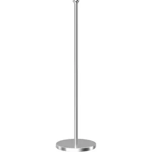 Stainless Steel Toilet Paper Stand - Freestanding Organizer Holds 4-6 Rolls - Space-Saving Modern Bathroom Design Chrome