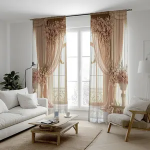 Bedroom Dustproof Soft Drapes Classic Window Curtain