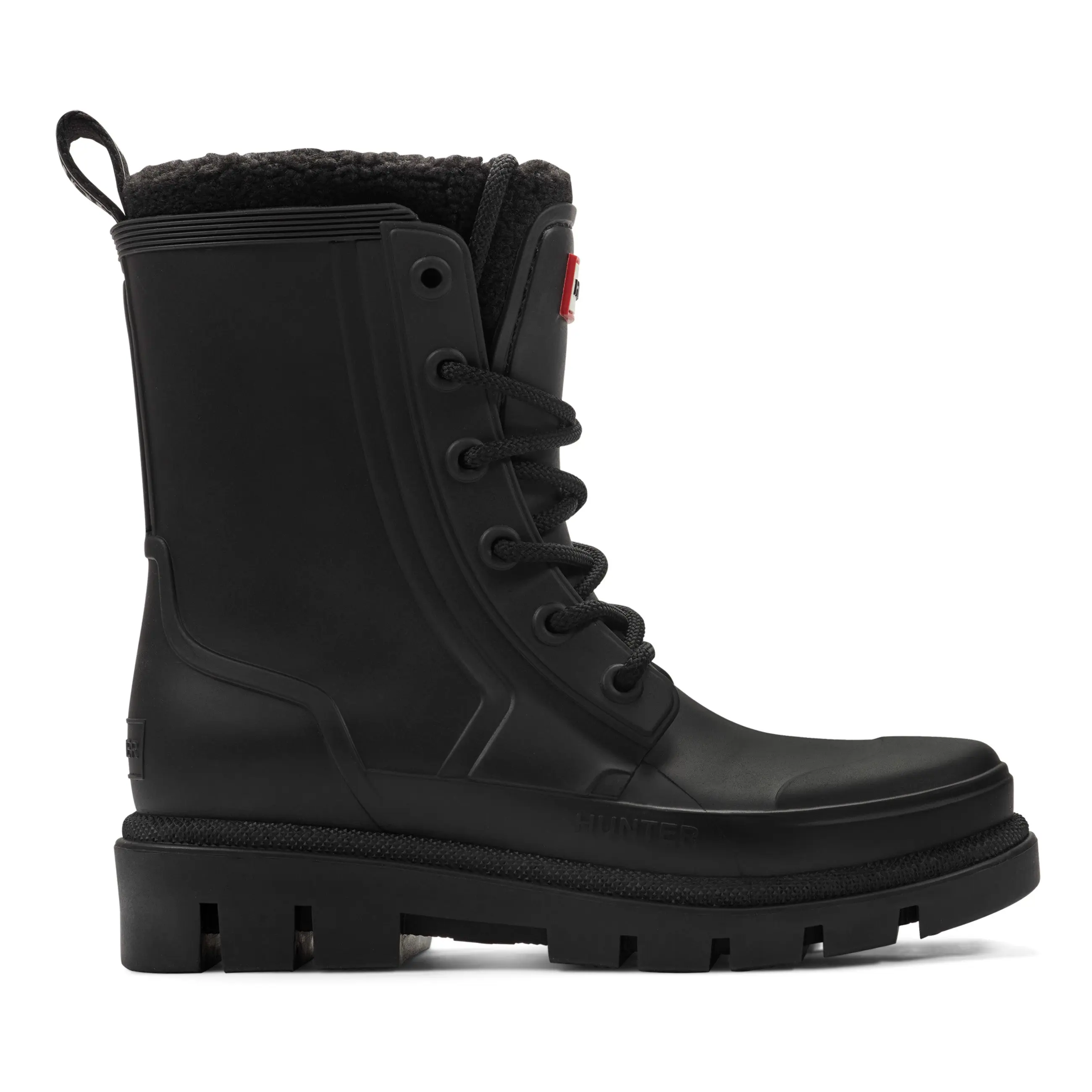 HUNTER BOOTS HW DIANA INSULATED WATERPROOF LACE-UP RAIN BOOTIES