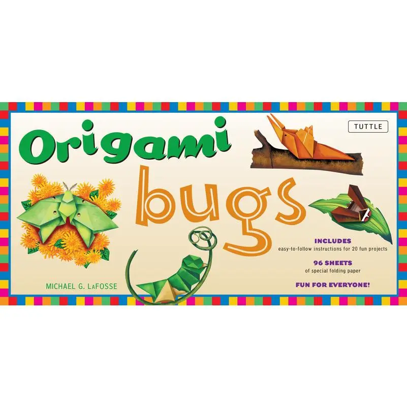 USED Book - Origami Bugs Kit: Kit with 2 Origami Books, 20 Fun Projects and 98 Origami Papers: This Origami for Beginners Kit Is Great for Both Kids and Adults [W by Lafosse, Michael G. (Hardcover) - english