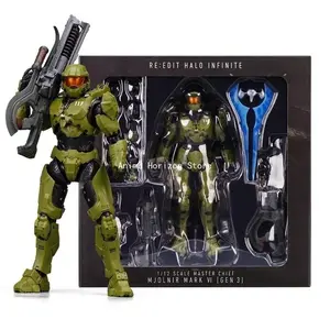 Sentinel Master Chief Action Figure PVC Anime Collection Model MJOLNIR MK VI Sv Action 18cm John117 S117 Movable Figurine Toys