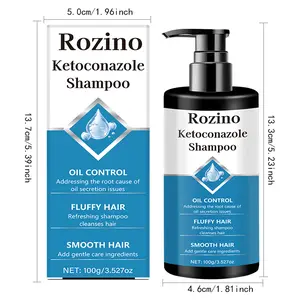 Rozino Ketoconazole Shampoo 100g Oil Control Fluffy Hair Smooth Care Refreshing Formula 5.0cm x 1.96inch