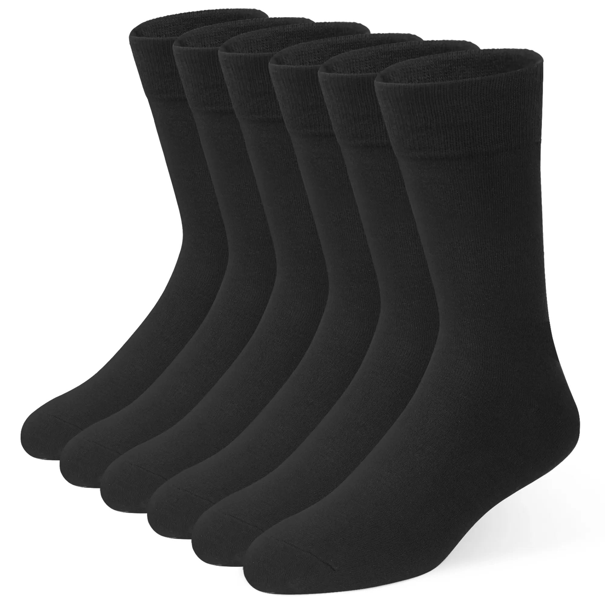 KM Legend Men's Dress Socks, 6-Pair Classic Men's Formal Socks, Premium Dress Socks For Men for Business, Office & Casual Wear, Breathable Soft Cotton Blend