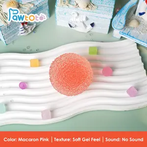Pawtoto Crystal Mochi Ball Macaron Pink (Soft Gel Feel, No Sound) Grade Silicon Creamy Clay Feel Soft Quick Rebound #Summervibes
