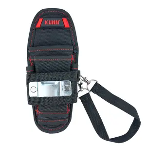 KUNN Small Tool Pouch with Belt Clip,Mini Work Tool Organizer Holder Clip on Tool Belt