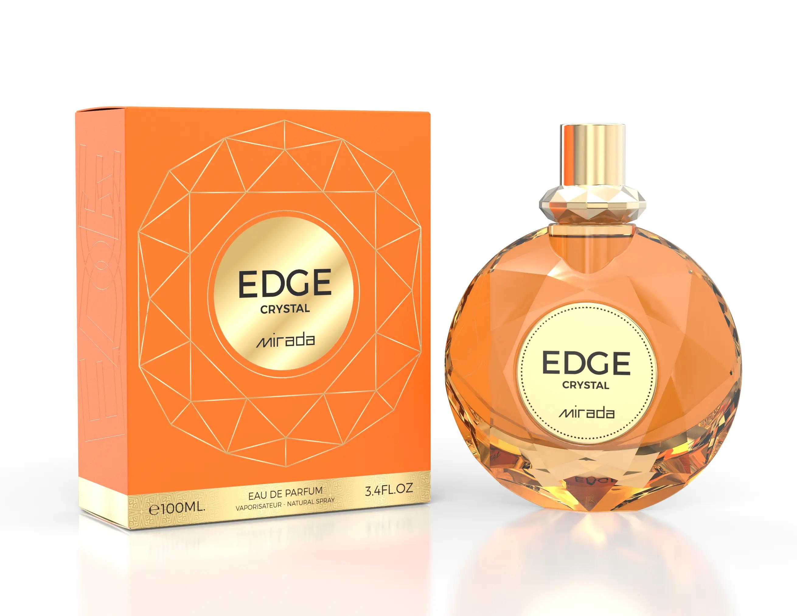 Mirada Edge Pink Crystal EDP Type Women's Fragrance, 3.4 fl oz (100 ml Perfume) - 3 to 3.9 fl oz, Awakens Senses, Floral