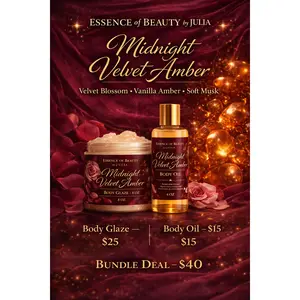 Midnight Velvet Amber Body Glaze and (4oz)Body Oil Bundle Deal