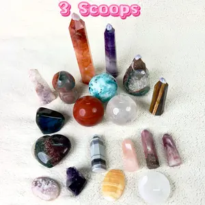 3 Scoops-Mystery Crystal Scoop with Healing Stones, Rare Crystals Surprise, Perfect for Gifts & Collectors