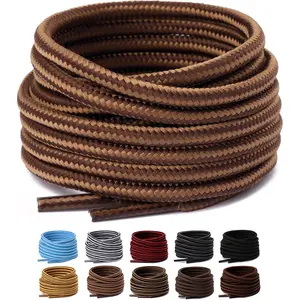2 Pair Round Boot Laces [2 Pair], Heavy Duty and Durable Shoe Laces for Hiking Work Boots