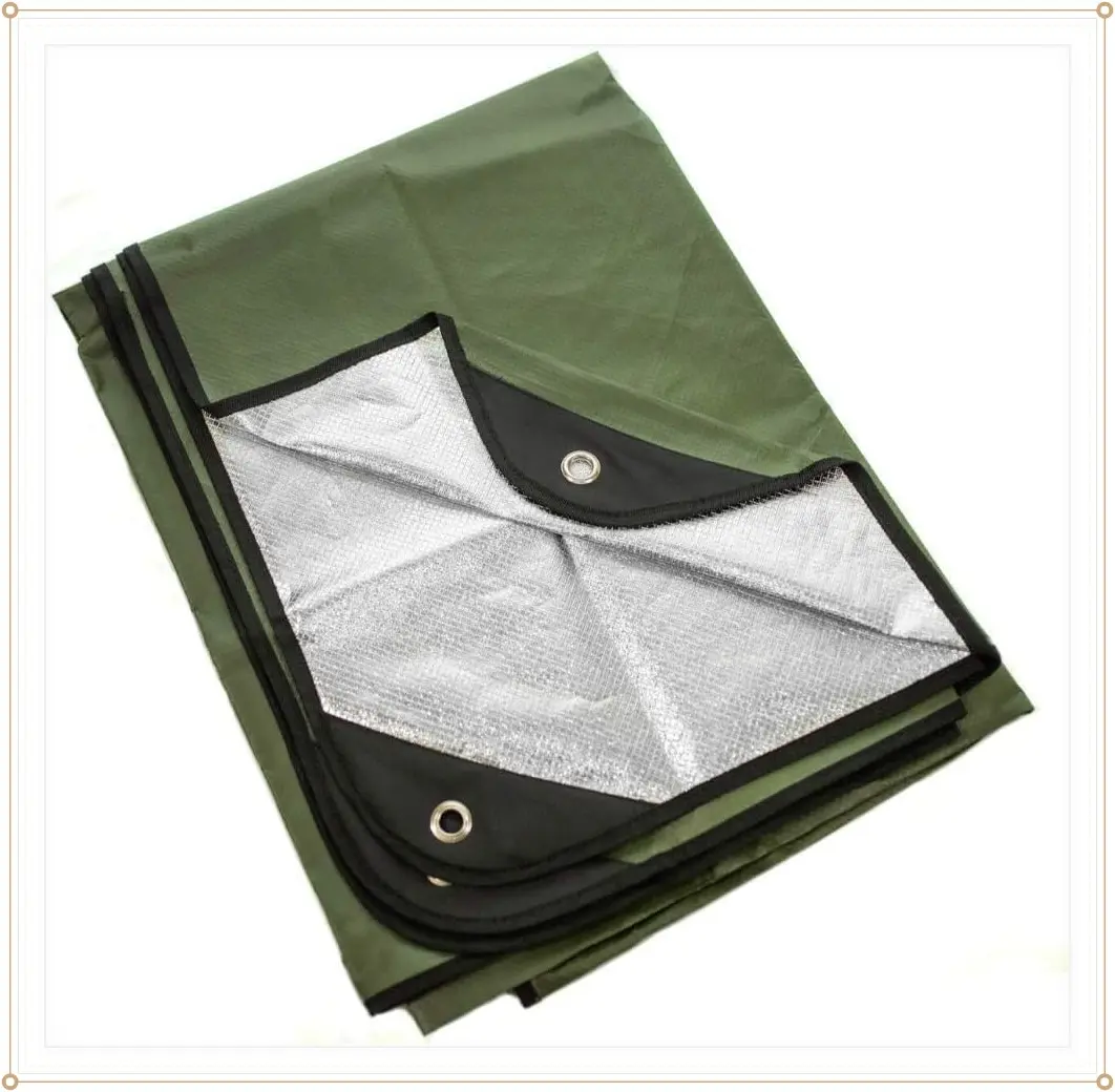 Arcturus Insulated Tarp, Reusable Heavy Duty Thermal Survival Blanket – 60x82in, Reflects 90% Body Heat, Waterproof, Windproof, 3-Layer Design, Reinforced Grommets, Olive GreenGift