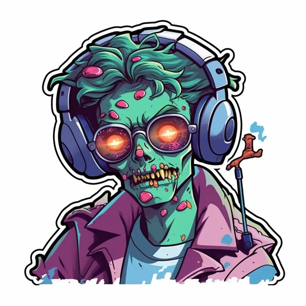 Zombie Vinyl Decal Sticker for Car, Laptop, Tumbler and More. # 007093 Vinyl Decal Sticker for Car Window, Laptop, Tumbler and more. #PR-Zombie
