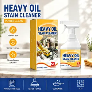 Heavy Oil Stain Cleaner, Kitchen Grease Cleaner, Oil Stain Cleaner Spray, Stain Remover Effective Stain Removal, Household Cleaning Product for Kitchen Stove, Range Hood, Kitchen Cleaners