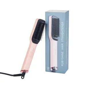 [RUBY VIBE CO] Anion Hair Straightener Comb – 5 Heat Settings, Fast Styling, Lightweight Travel Design