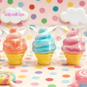 1/3pcs Ice Cream Squeeze Toy, Food Theme Stress Relief Toy, Cute Mixed Color Ice Cream, Kids Party Gift, Birthday and Festival Gift