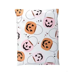 Halloween Pumpkin Poly Mailers Size 10x13 Trick or Treat Shipping Bags