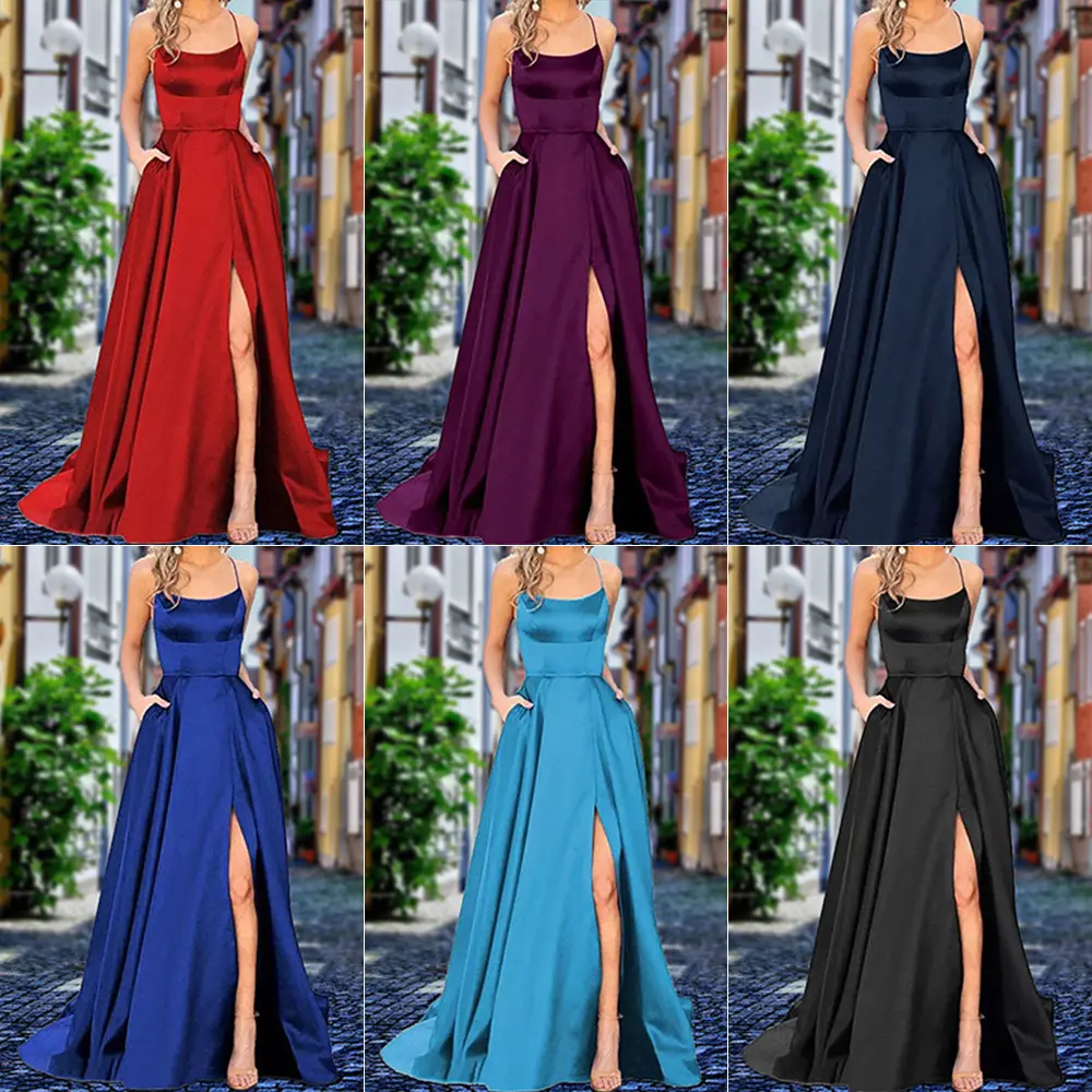2026 Solid Color Bridesmaid Dress, Long Gown, Slimming Off-Shoulder, Evening Dress for Bridesmaid Group
