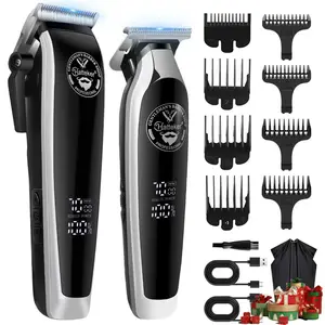 2 in 1 Electric Hair Trimmer Kit, 1 Box Professional Rechargeable Hair Clipper with Limited Comb & Cleaning Brush & Haircut Scarf