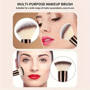 Professional Dual-Ended Makeup Brush Set, Angle Contour & Flat Foundation Brush, Soft Fiber, Travel Friendly, Gift for Women & Girls