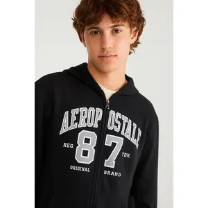 AEROPOSTALE 87 FULL ZIP HOODIE BLACK 7